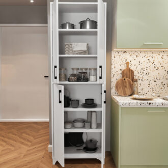 Alternative view of Ντουλάπα κουζίνας/μπάνιου Charlie Megapap χρώμα λευκό 62,6x35,8x186εκ.