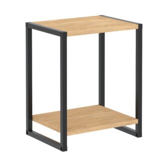 Alternative view of Κομοδίνο Gina Megapap χρώμα sapphire oak - μαύρο 39x30x48εκ.