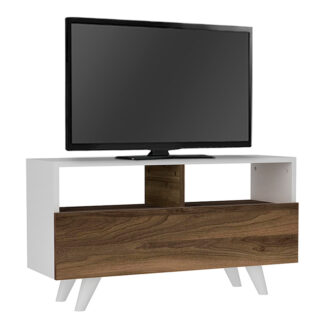 Alternative view of Έπιπλο τηλεόρασης Novela Megapap χρώμα λευκό - καρυδί 90x29,5x50εκ.
