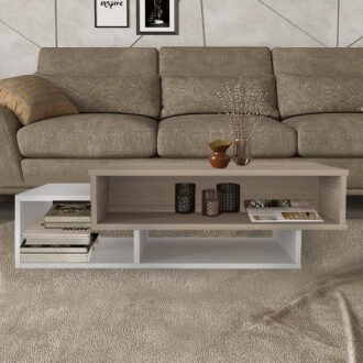 Alternative view of Τραπεζάκι σαλονιού Tab Megapap χρώμα λευκό - cordoba 105x60x32εκ.