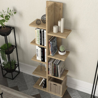 Alternative view of Βιβλιοθήκη Tree Megapap χρώμα sapphire oak 45x21,4x121,8εκ.