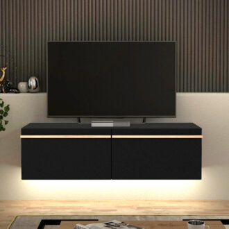 Alternative view of Έπιπλο τηλεόρασης επιτοίχιο Morel Megapap με LED χρώμα μαύρο 140x41,8x40εκ.