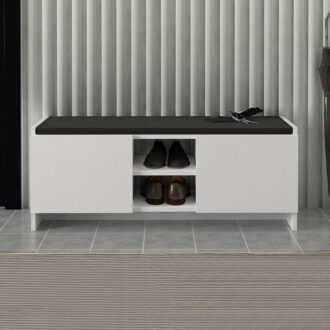 Alternative view of Παπουτσοθήκη Verly Megapap χρώμα λευκό 110x33,2x43εκ.