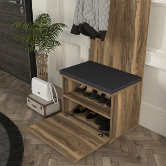 Alternative view of Έπιπλο εισόδου Track Megapap χρώμα καρυδί 60x38,2x190εκ.