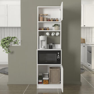 Alternative view of Έπιπλο κουζίνας Tuco 1 Megapap χρώμα λευκό 53,8x40x180εκ.