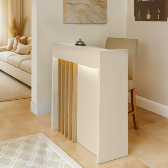 Alternative view of Γραφείο υποδοχής - reception Karibu Megapap με LED χρώμα sandstone - sepet oak 90x40x100εκ.