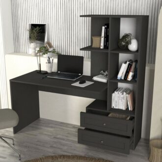 Alternative view of Γραφείο εργασίας Mantra Megapap χρώμα ανθρακί 150x60x152εκ.