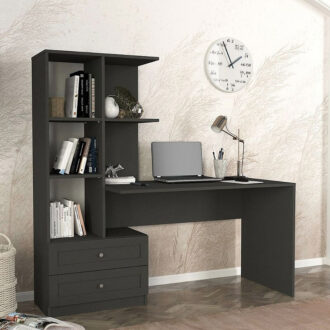 Alternative view of Γραφείο εργασίας Mantra Megapap χρώμα ανθρακί 150x60x152εκ.