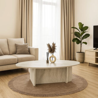 Alternative view of Τραπεζάκι σαλονιού Ravey Megapap χρώμα travertine 120x60x39,6εκ.