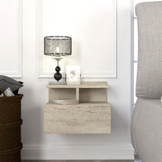 Alternative view of Κομοδίνο επιτοίχιο Mislina Megapap χρώμα travertine 40x33,2x32εκ.