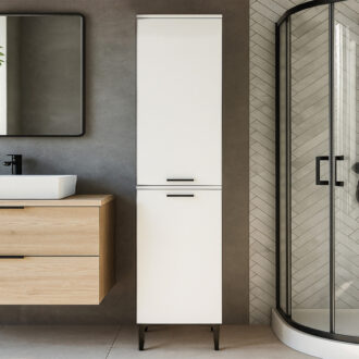 Alternative view of Ντουλάπι με καλάθι απλύτων Singa Megapap χρώμα λευκό 45x40x180εκ.