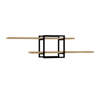 Alternative view of Ραφιέρα τοίχου Mone Megapap χρώμα sapphire oak - μαύρο 120x18x30εκ.