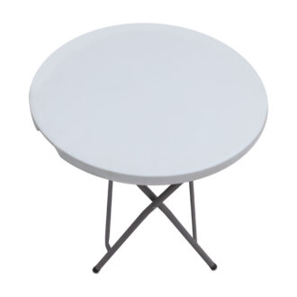 Alternative view of Τραπέζι catering - συνεδρίου Capri Megapap πτυσσόμενο - στρογγυλό μονοκόμματη επιφάνεια χρώμα λευκό του πάγου Ø80x74εκ.