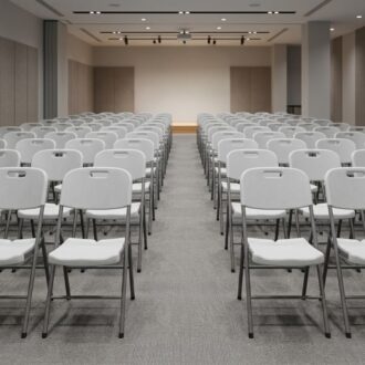 Alternative view of Καρέκλα catering - συνεδρίου Capri Megapap πτυσσόμενη χρώμα λευκό του πάγου 45x50x88εκ.