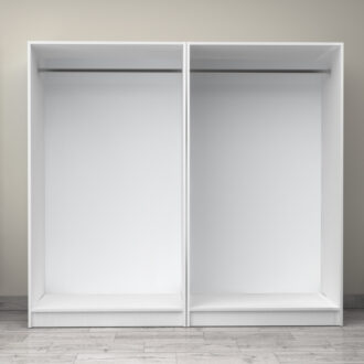 Alternative view of Ντουλάπα ρούχων Victoria Megapap τετράφυλλη χρώμα λευκό 200x60x181εκ.