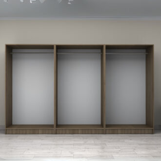 Alternative view of Ντουλάπα ρούχων Victoria Megapap εξάφυλλη χρώμα καρυδί 300x60x181εκ.