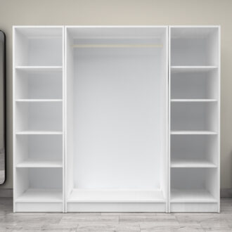 Alternative view of Ντουλάπα ρούχων Victoria Megapap τετράφυλλη χρώμα λευκό 200x60x181εκ.