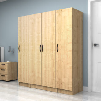 Alternative view of Ντουλάπα ρούχων Vivian Megapap τετράφυλλη χρώμα φυσικό οξιάς 160x51,8x181εκ.